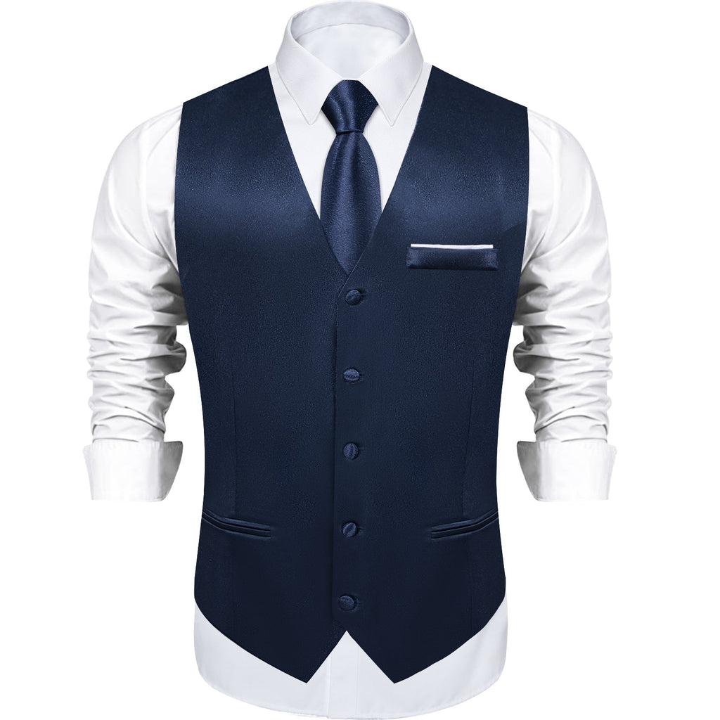 GentCrest Blue Solid Vest Set - Image 3