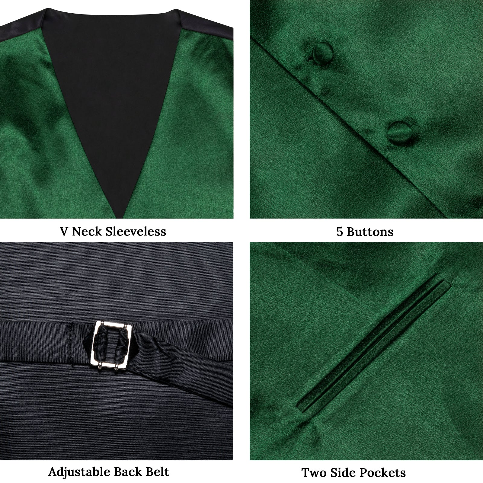 GentCrest Green Solid Vest Set - Image 6