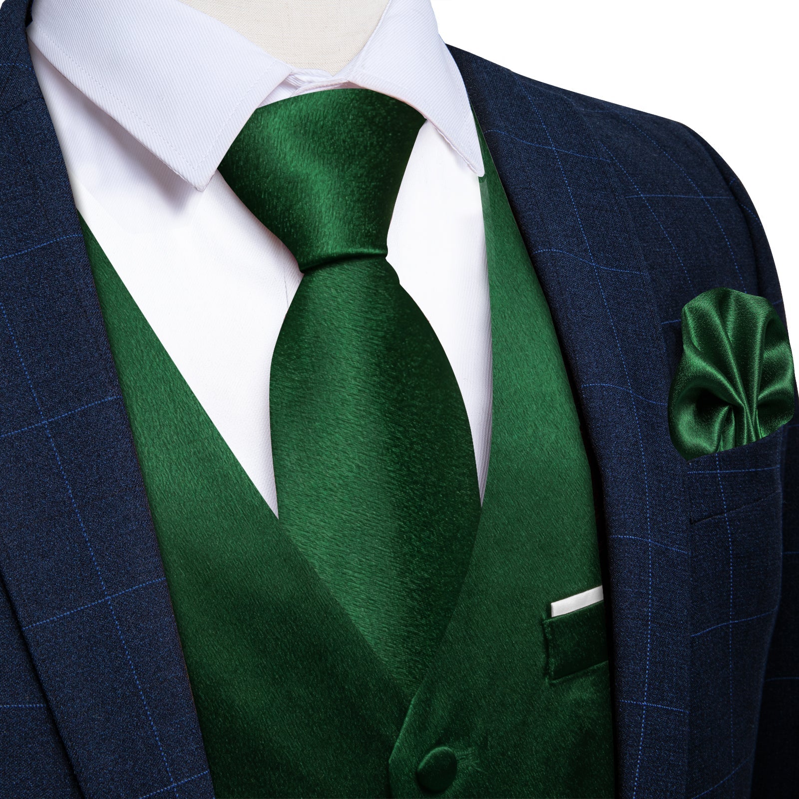 GentCrest Green Solid Vest Set - Image 7