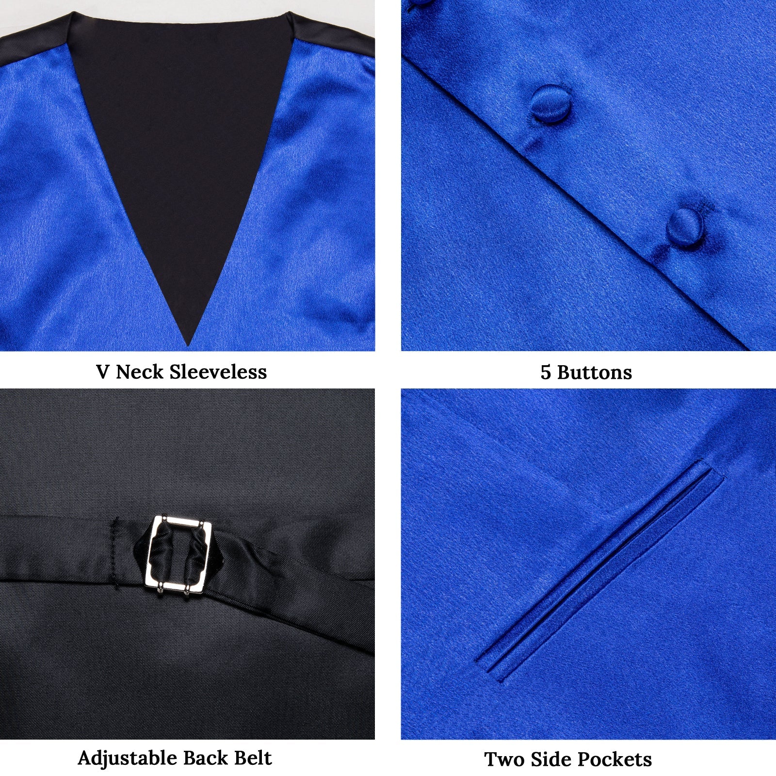 GentCrest Blue Solid Vest Set - Image 6