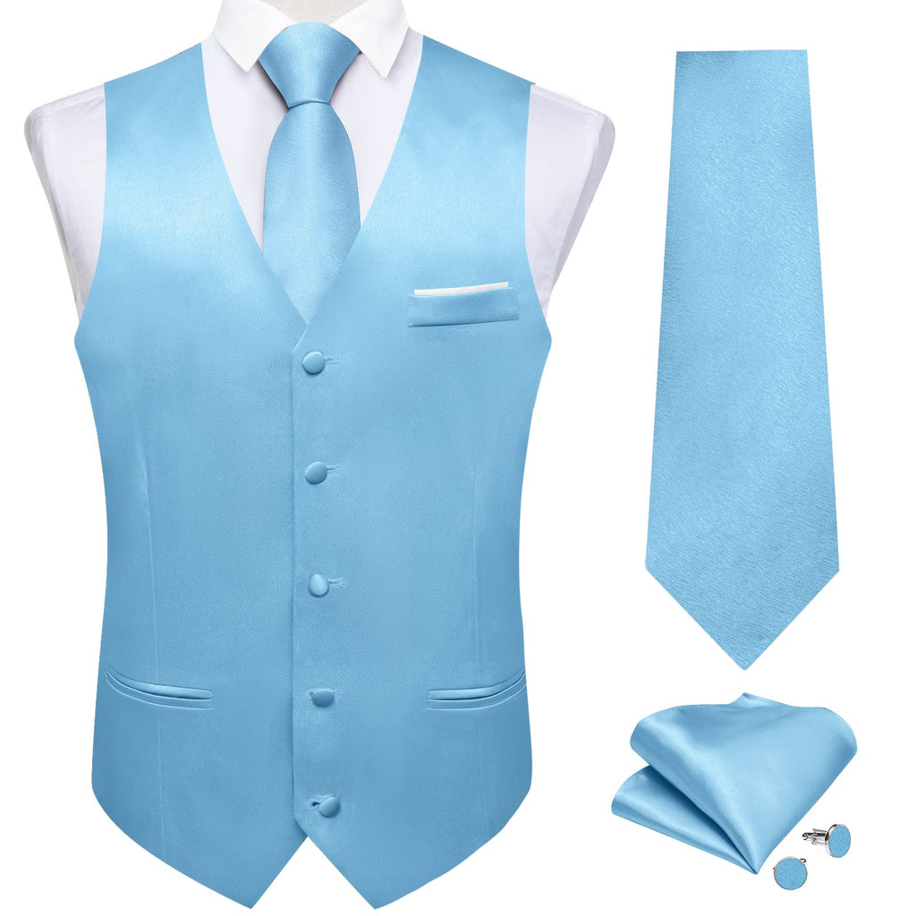 GentCrest Blue Solid Vest Set - Image 2