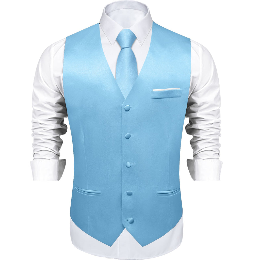 GentCrest Blue Solid Vest Set - Image 3