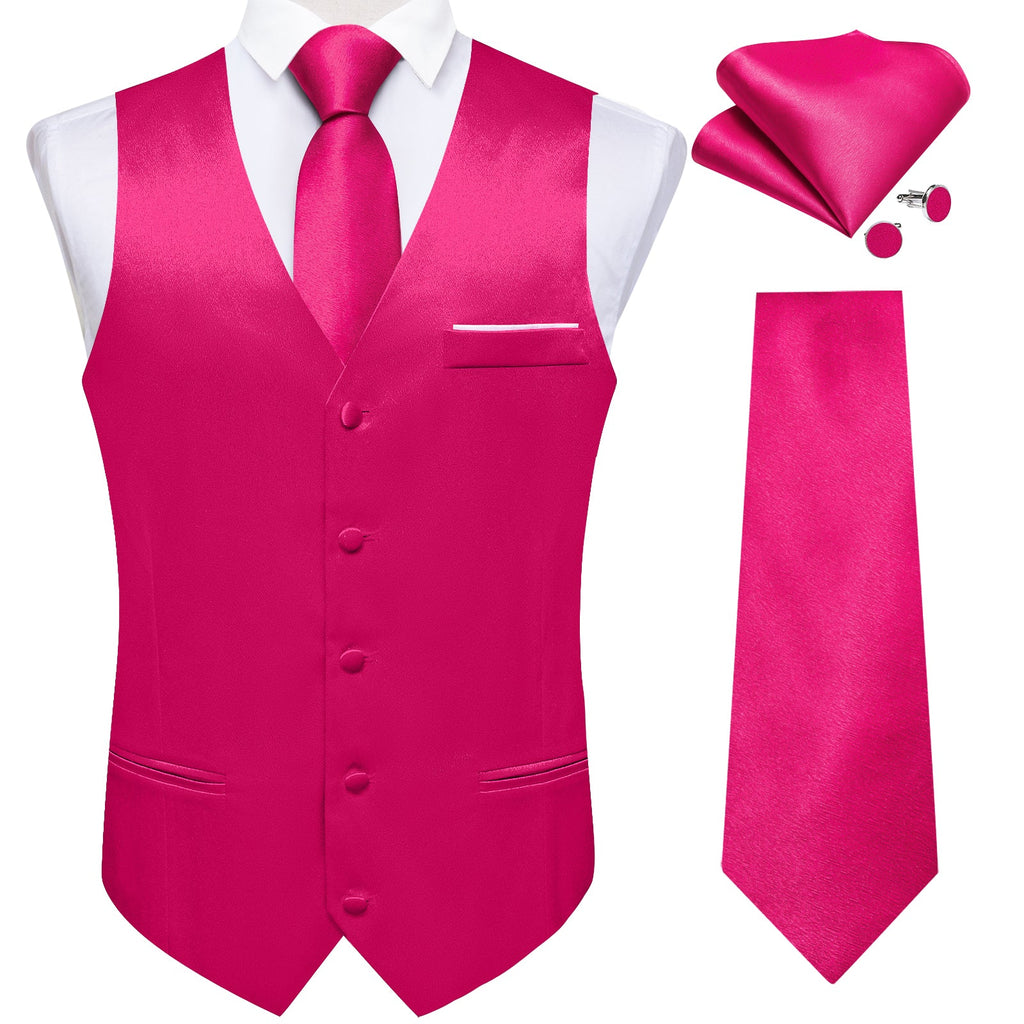 GentCrest Pink Solid Vest Set - Image 1