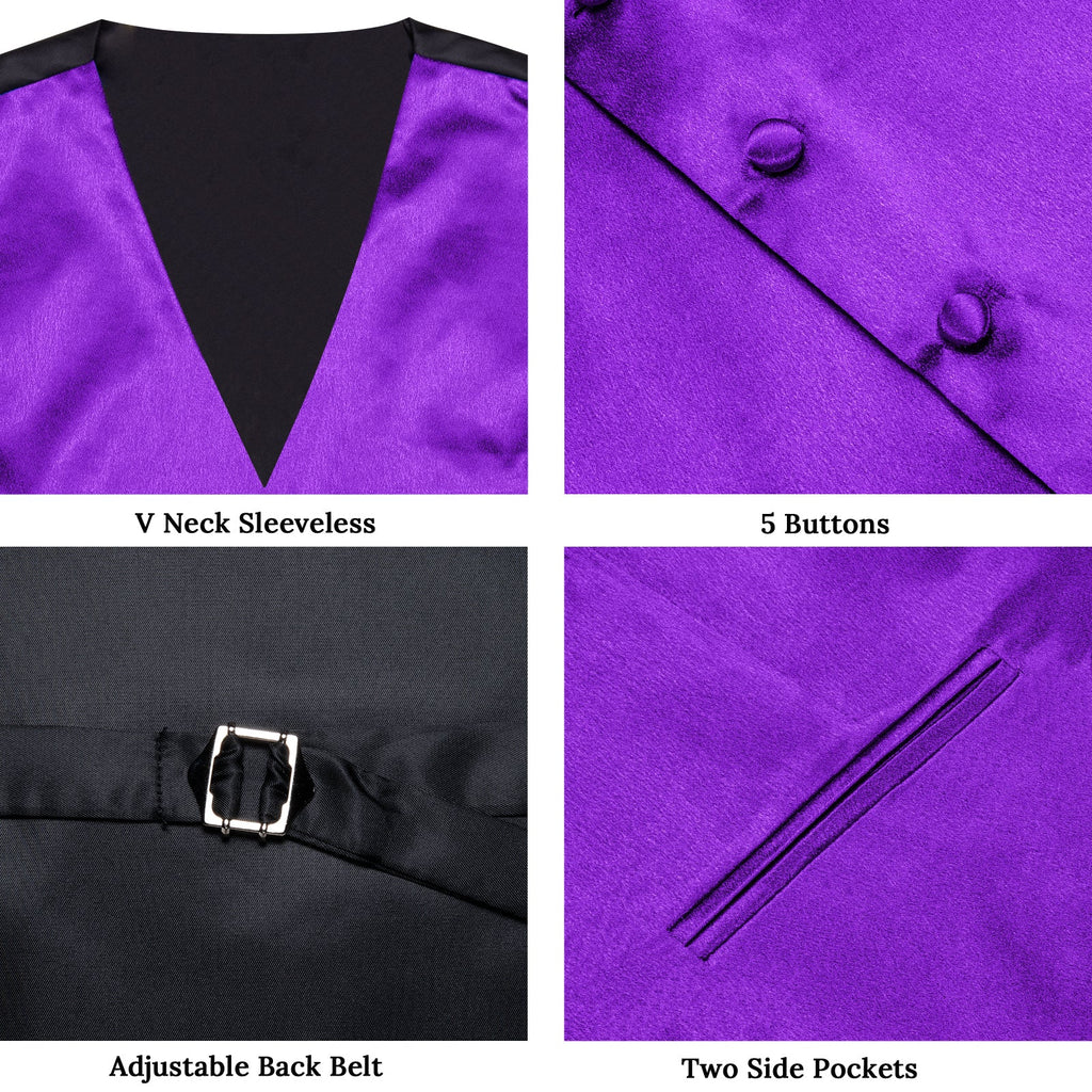 GentCrest Purple Solid Vest Set - Image 6