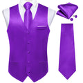 GentCrest Purple Solid Vest Set - Image 1