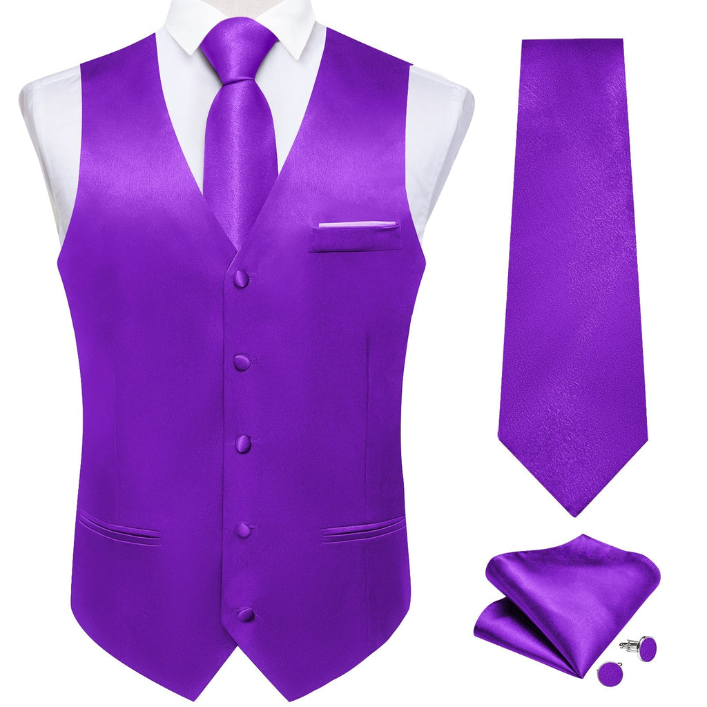 GentCrest Purple Solid Vest Set - Image 2