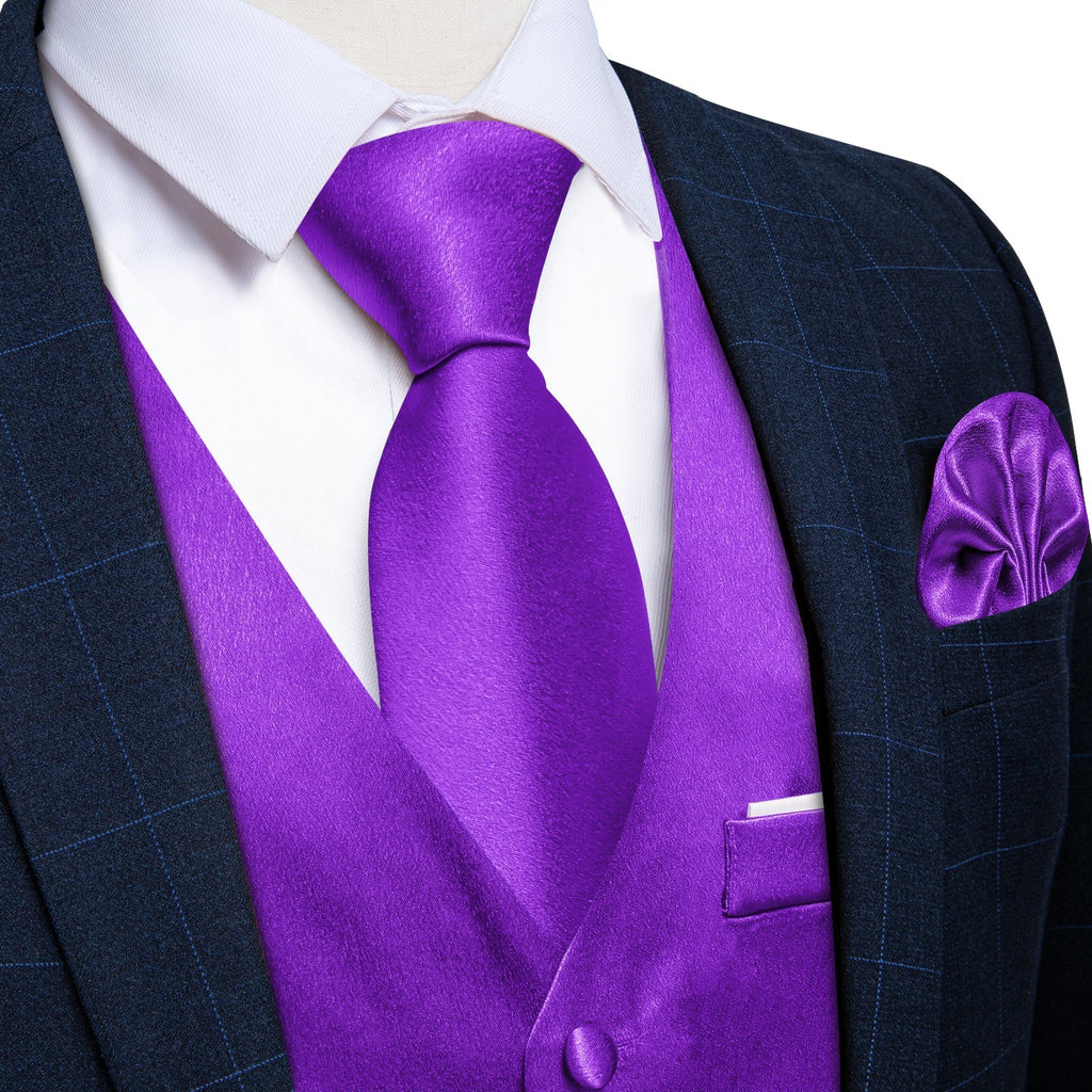 GentCrest Purple Solid Vest Set - Image 7