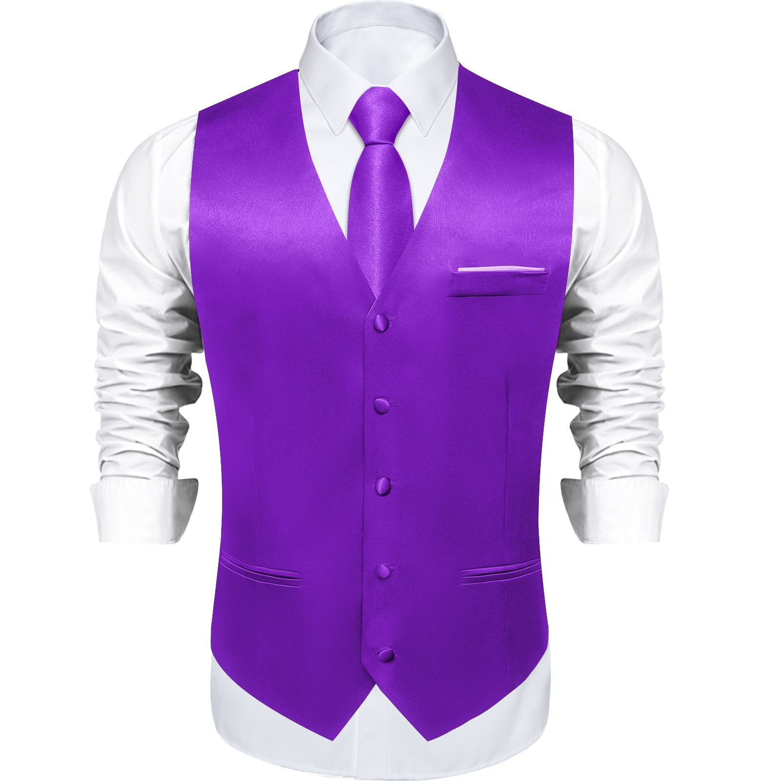 GentCrest Purple Solid Vest Set - Image 3