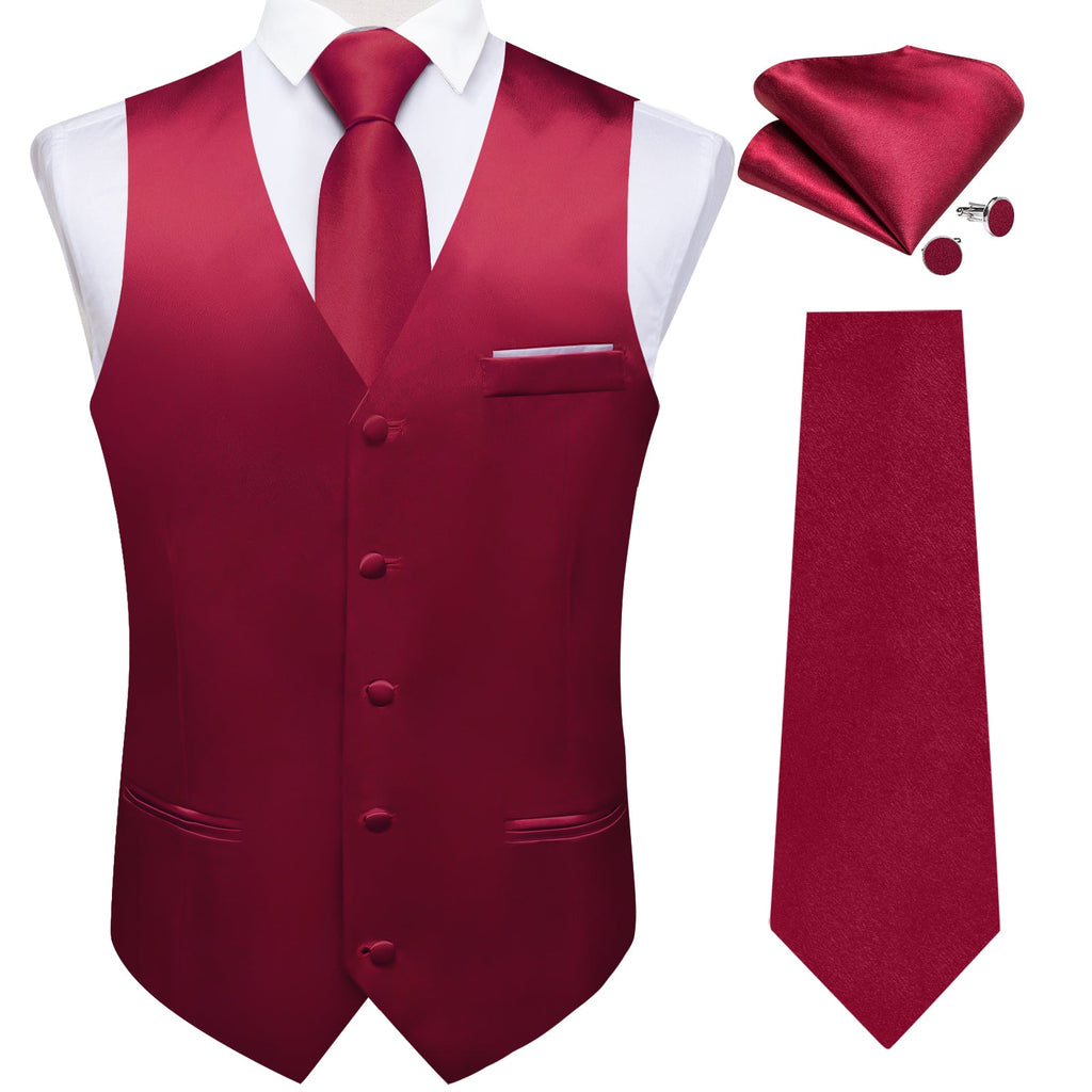 GentCrest Red Solid Vest Set - Image 1