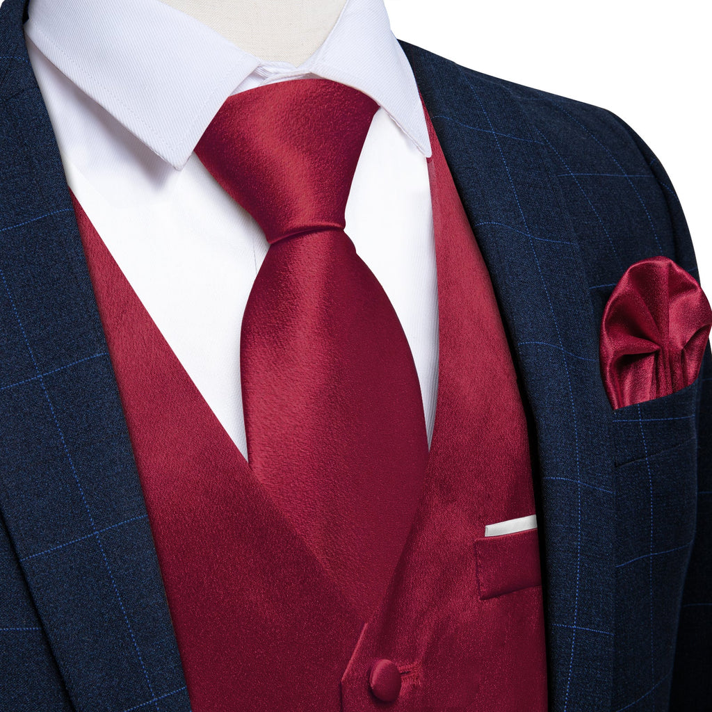 GentCrest Red Solid Vest Set - Image 1