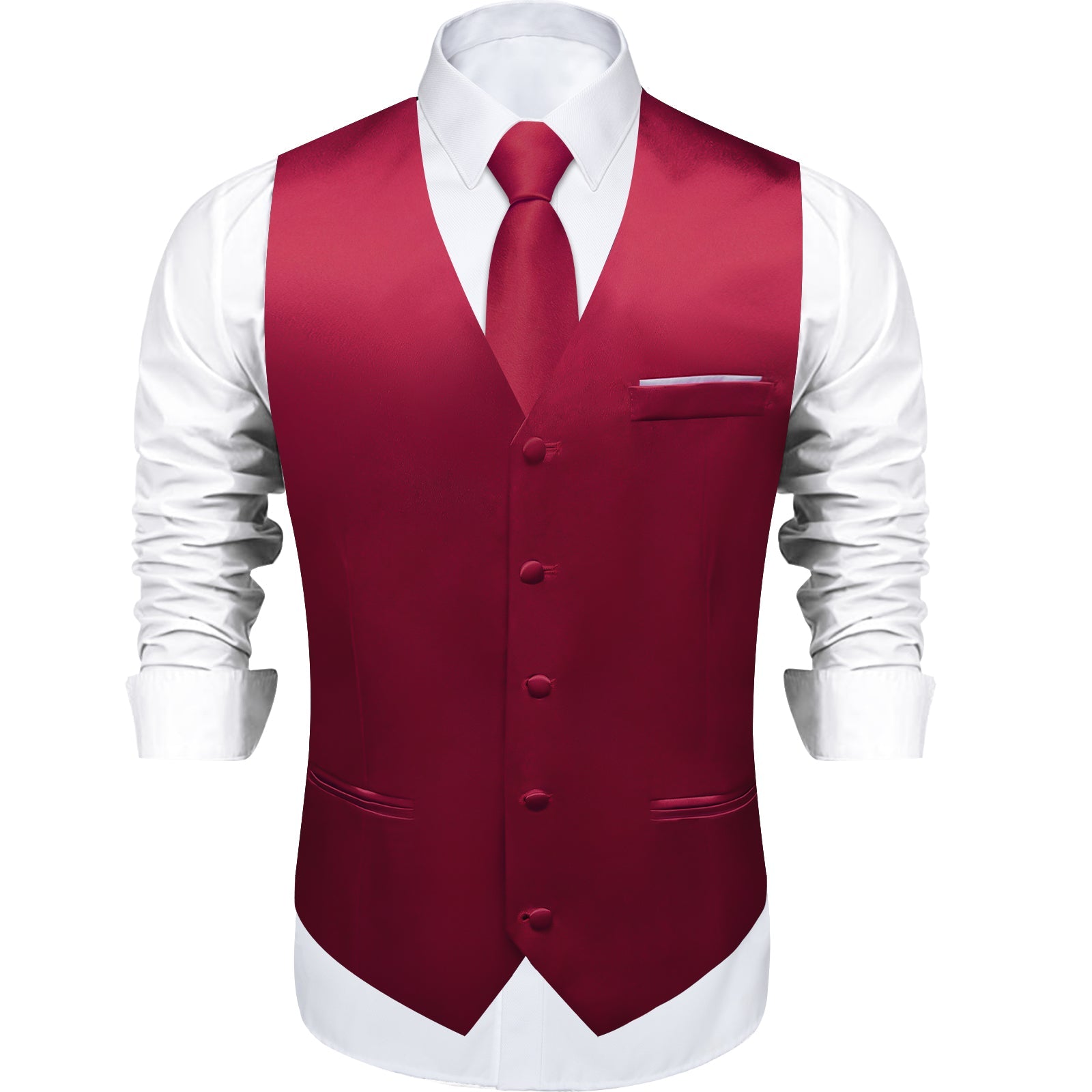 GentCrest Red Solid Vest Set - Image 3