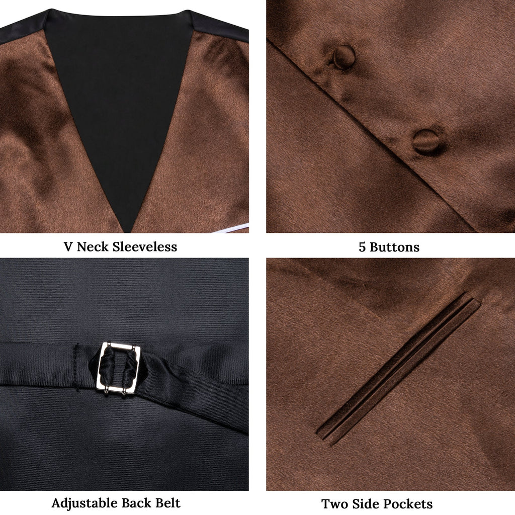GentCrest Brown Solid Vest Set - Image 6