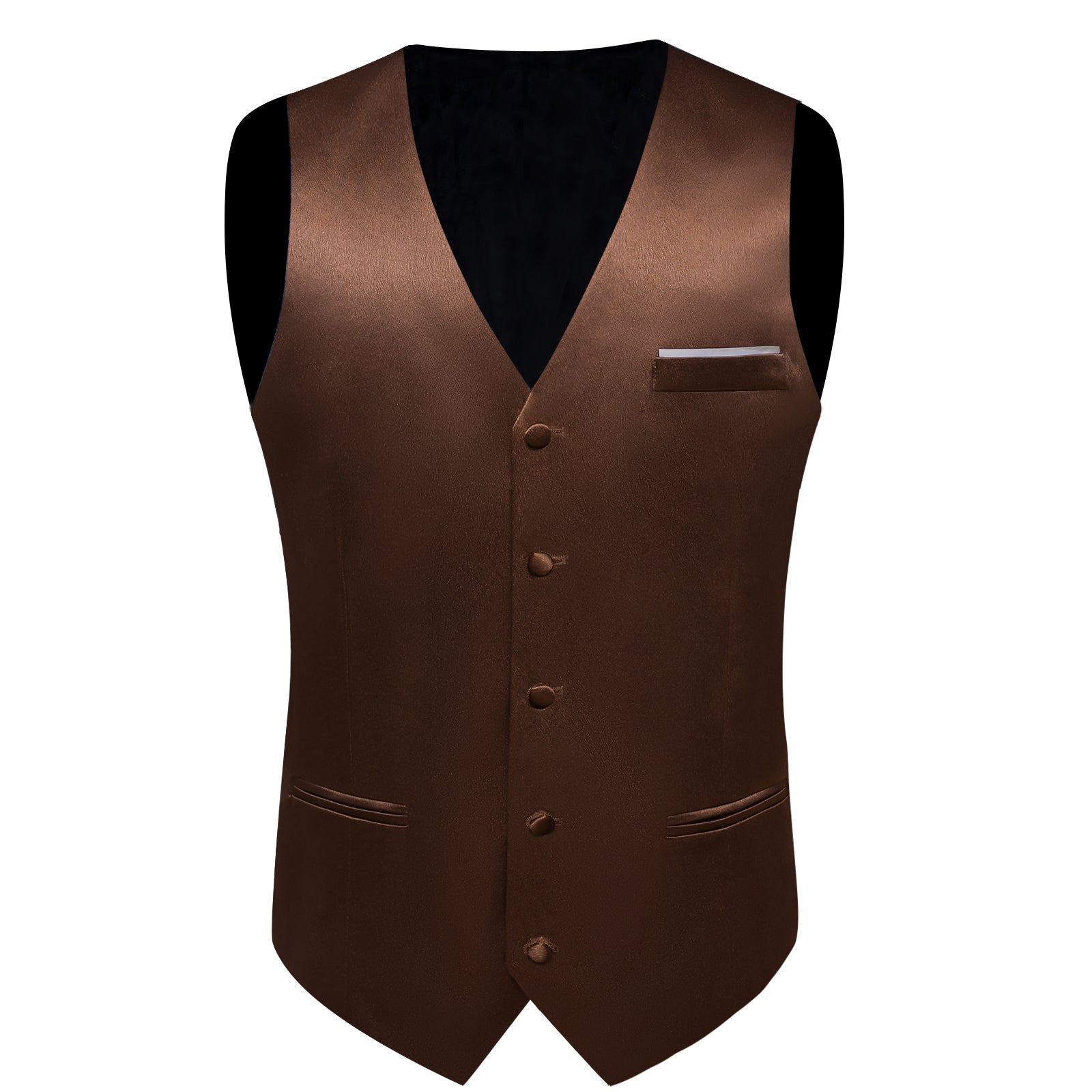 GentCrest Brown Solid Vest Set - Image 4