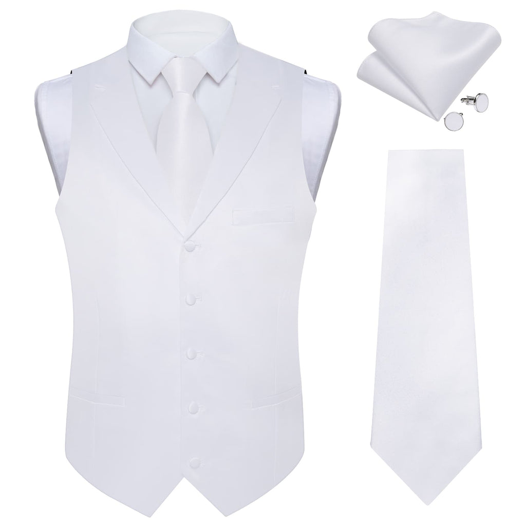 GentCrest White Solid Vest Set - Image 2