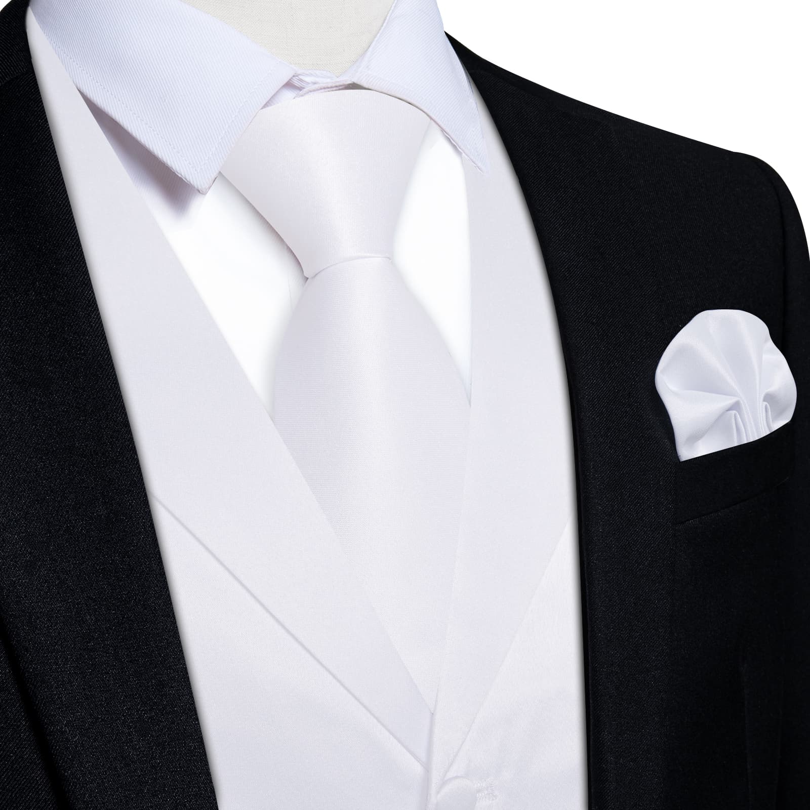 GentCrest White Solid Vest Set - Image 1