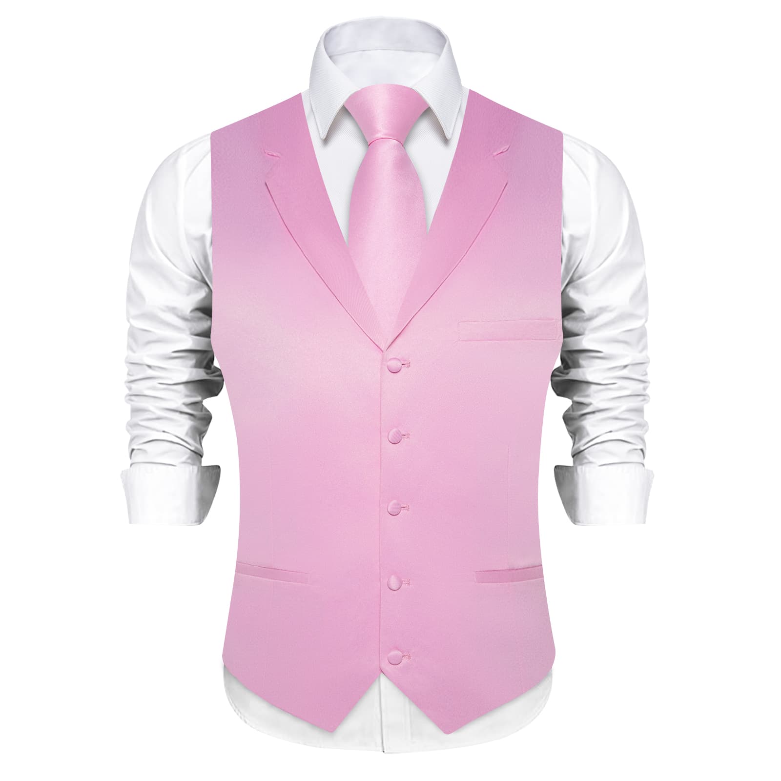 GentCrest Pink Solid Vest Set - Image 3