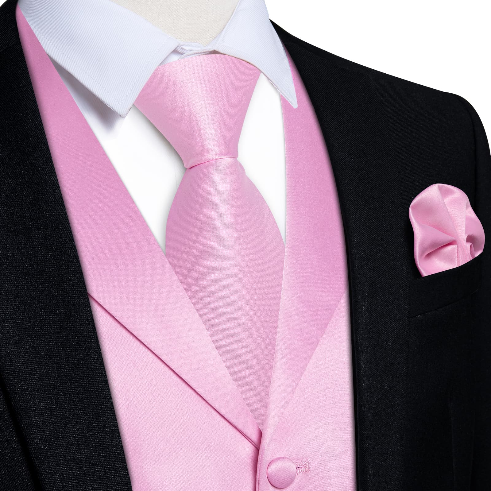 GentCrest Pink Solid Vest Set - Image 1