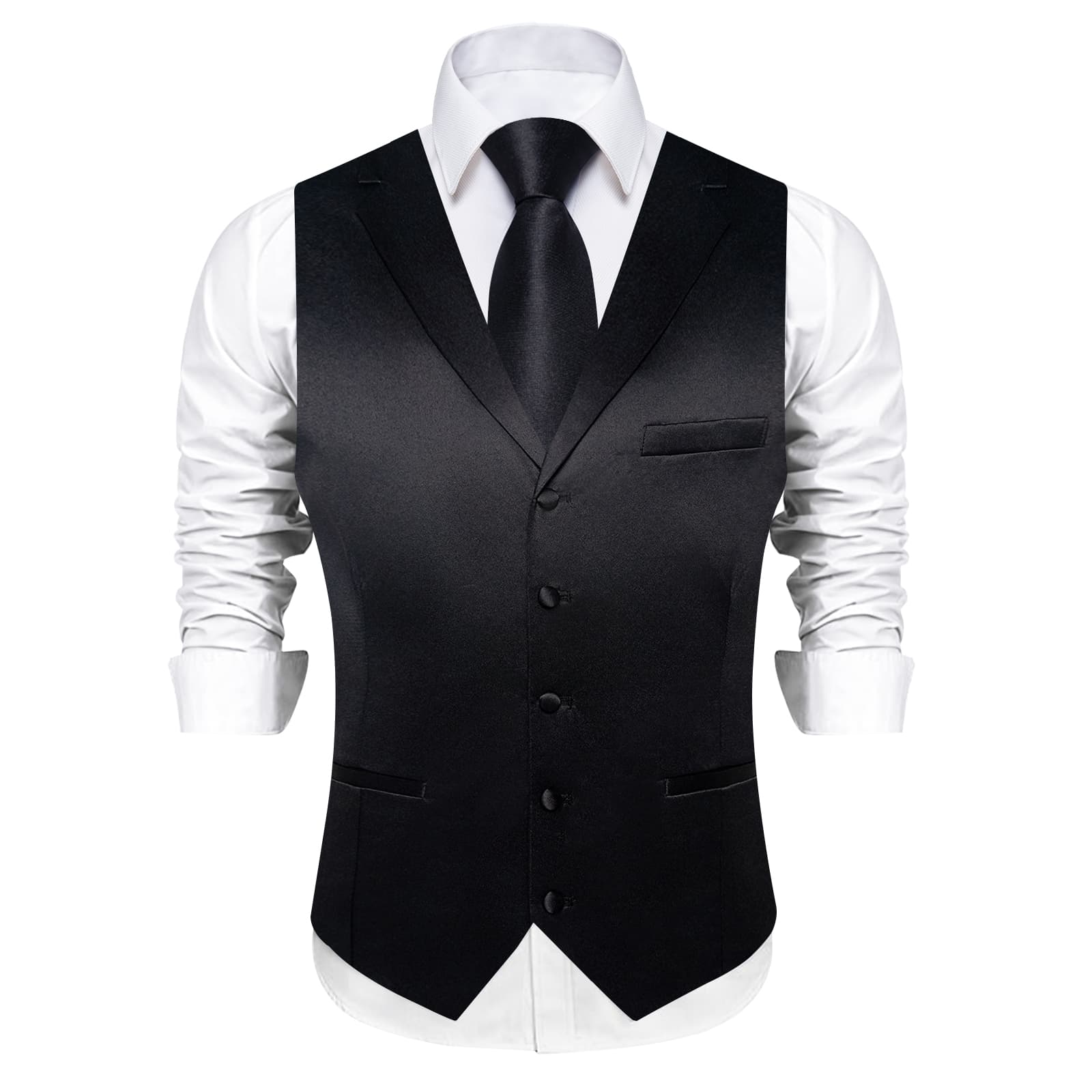 GentCrest Black Solid Vest Set - Image 3