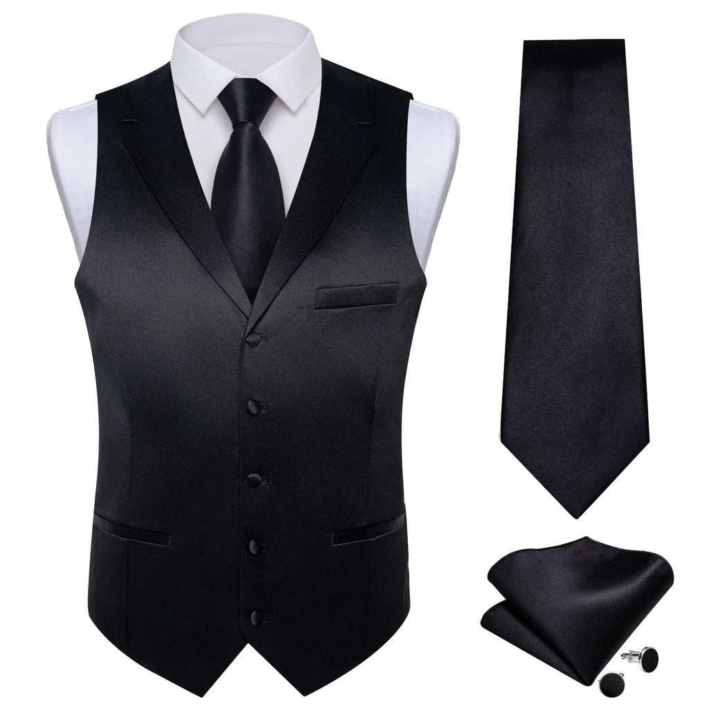 GentCrest Black Solid Vest Set - Image 2