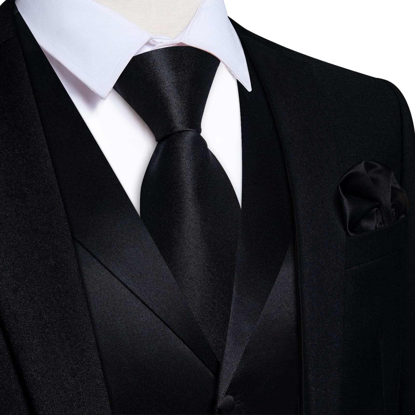 GentCrest Black Solid Vest Set - Image 1