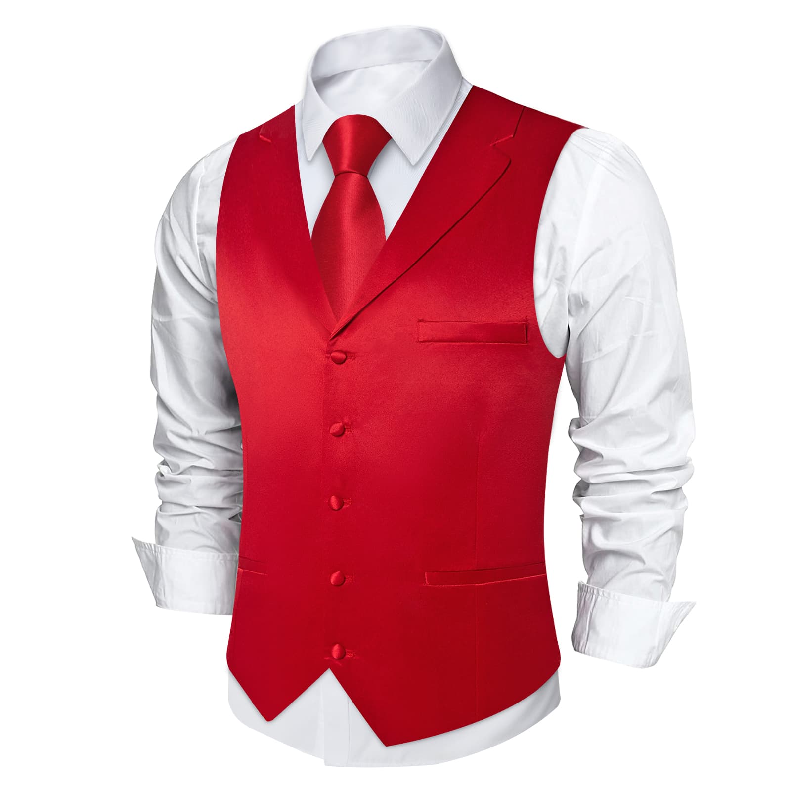 GentCrest Red Solid Vest Set - Image 4