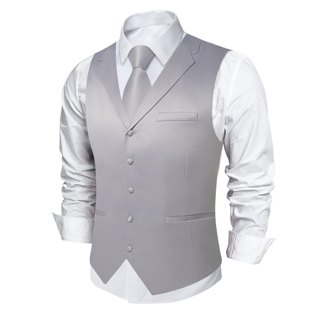 GentCrest Grey Solid Vest Set - Image 4