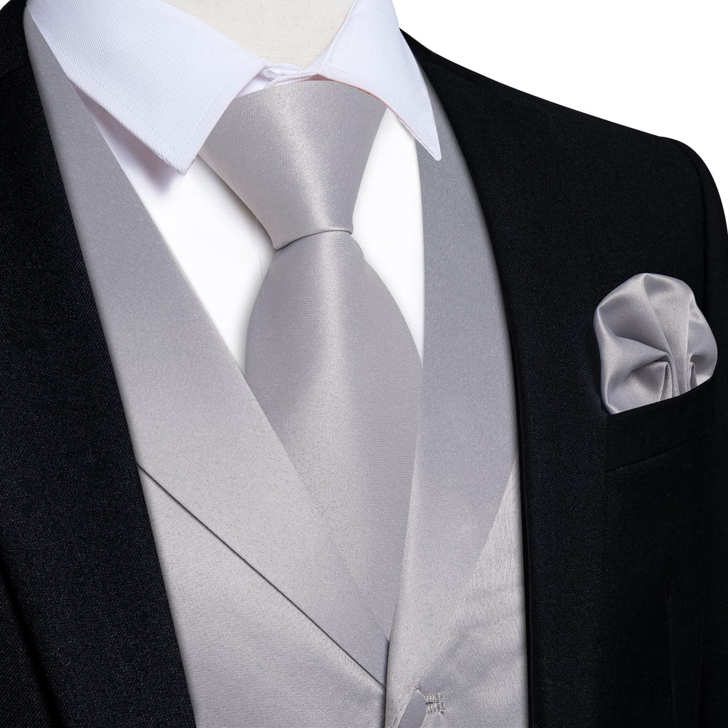 GentCrest Grey Solid Vest Set - Image 1