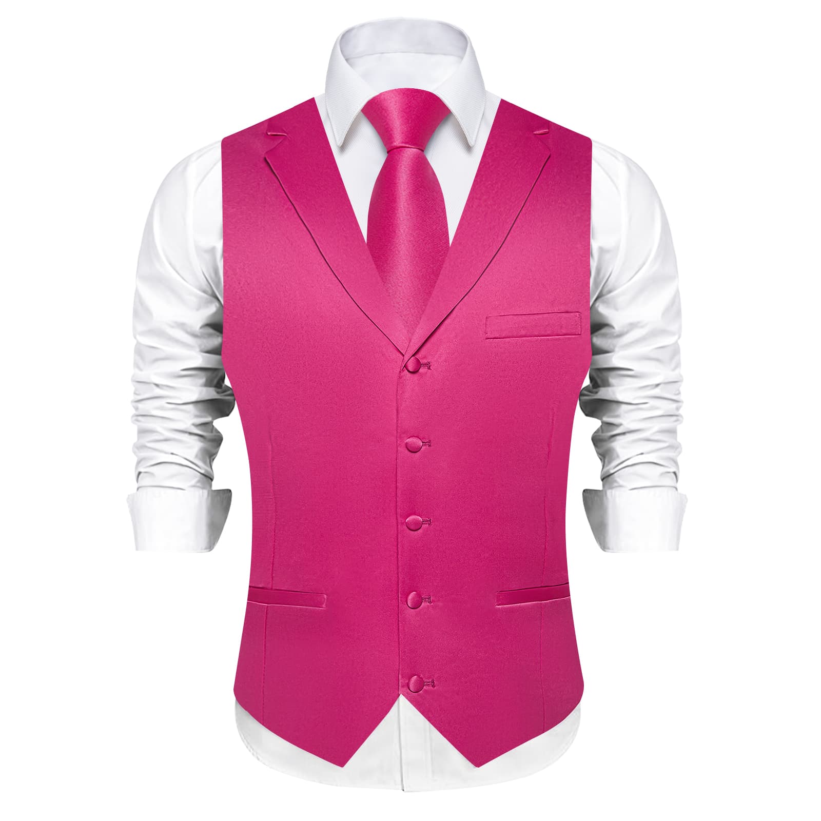GentCrest Pink Solid Vest Set - Image 3