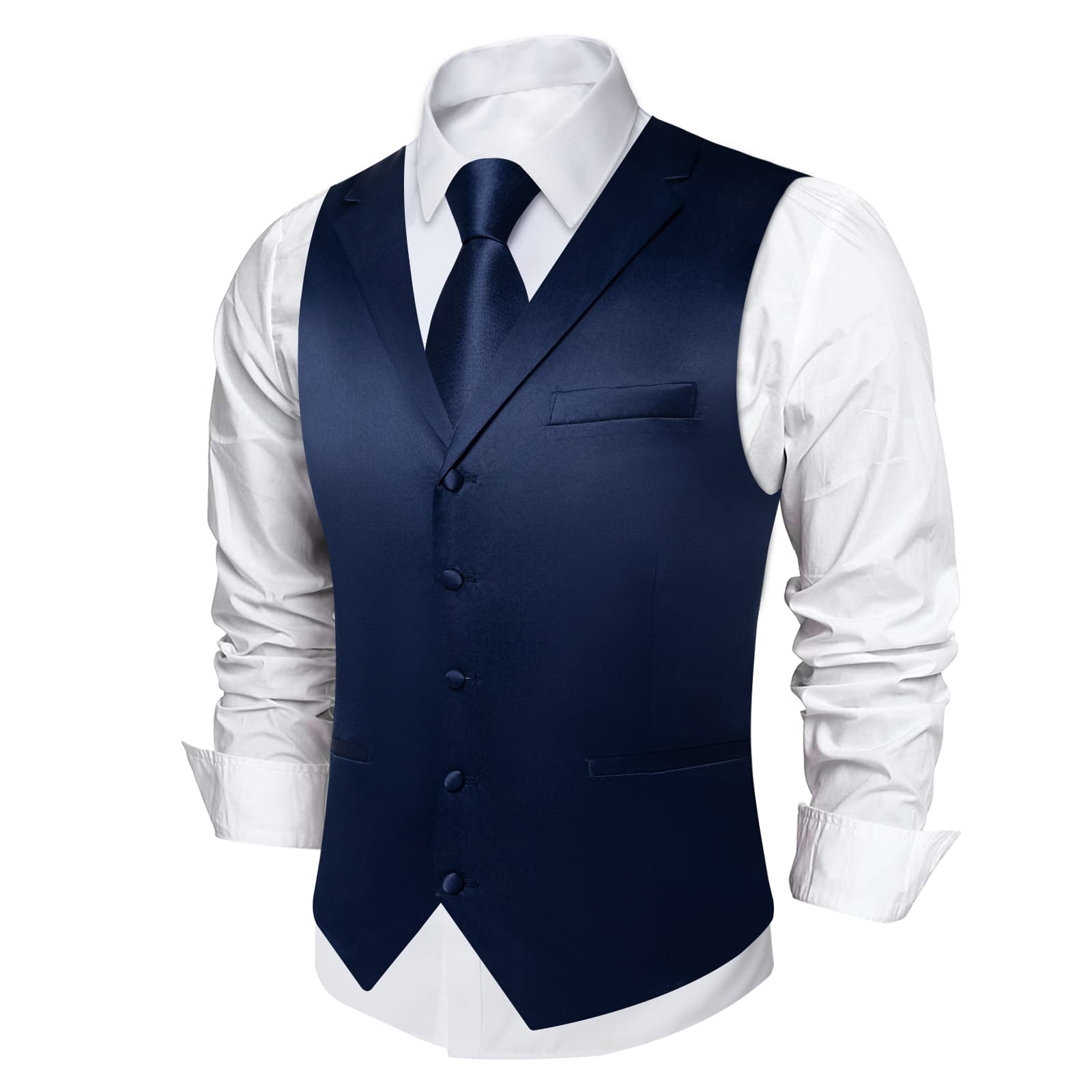 GentCrest Blue Solid Vest Set - Image 4