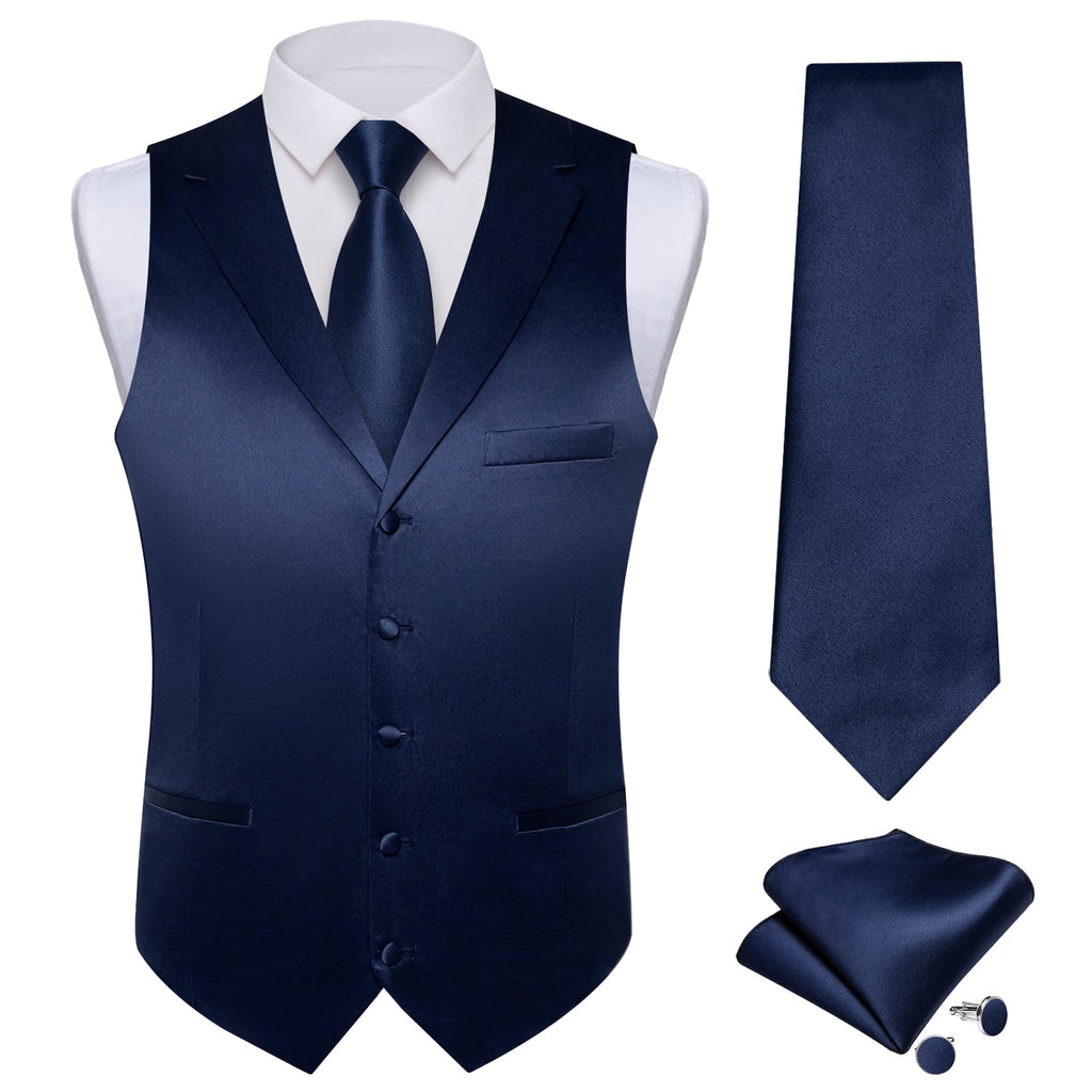 GentCrest Blue Solid Vest Set - Image 2