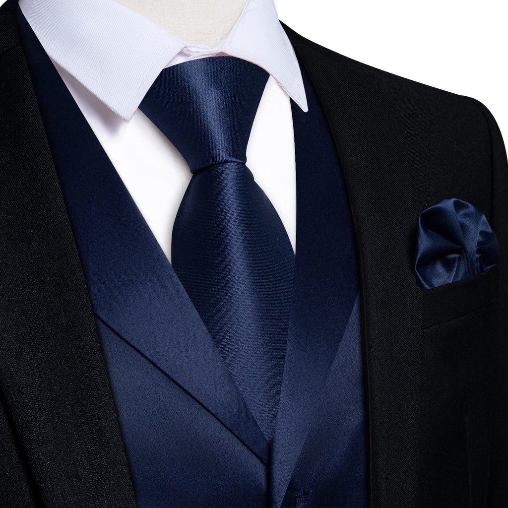 GentCrest Blue Solid Vest Set - Image 1