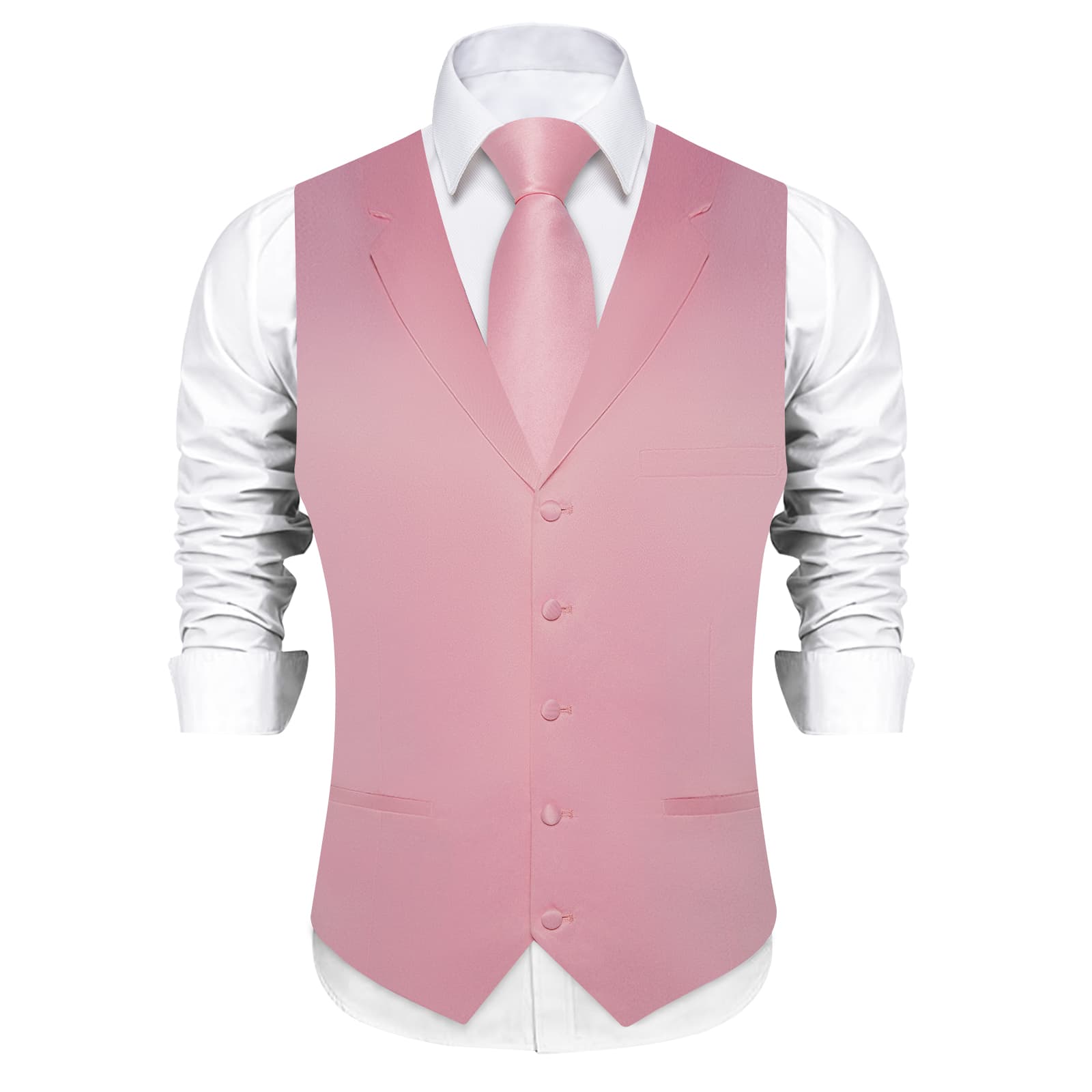 GentCrest Pink Solid Vest Set - Image 3
