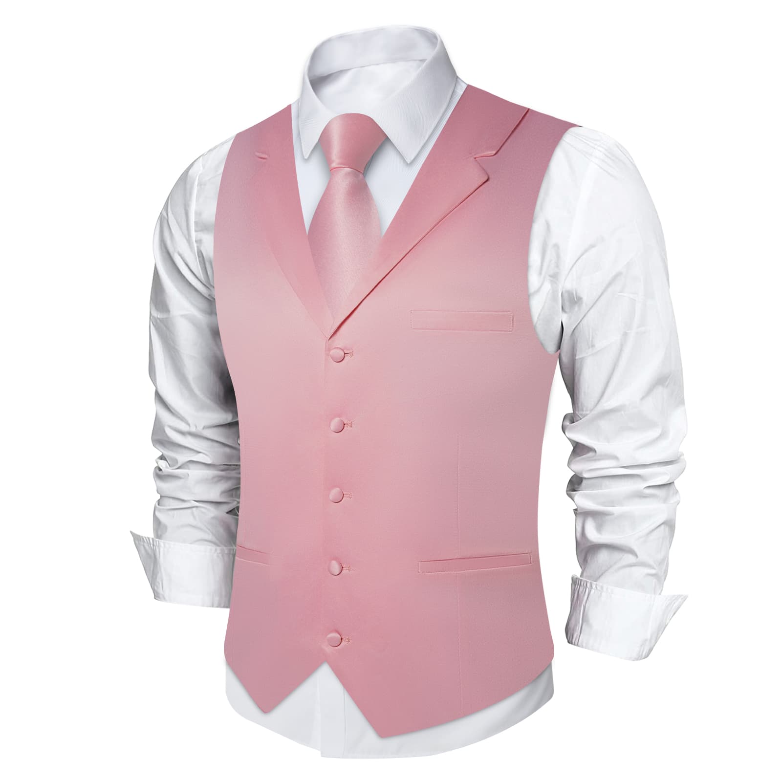 GentCrest Pink Solid Vest Set - Image 4