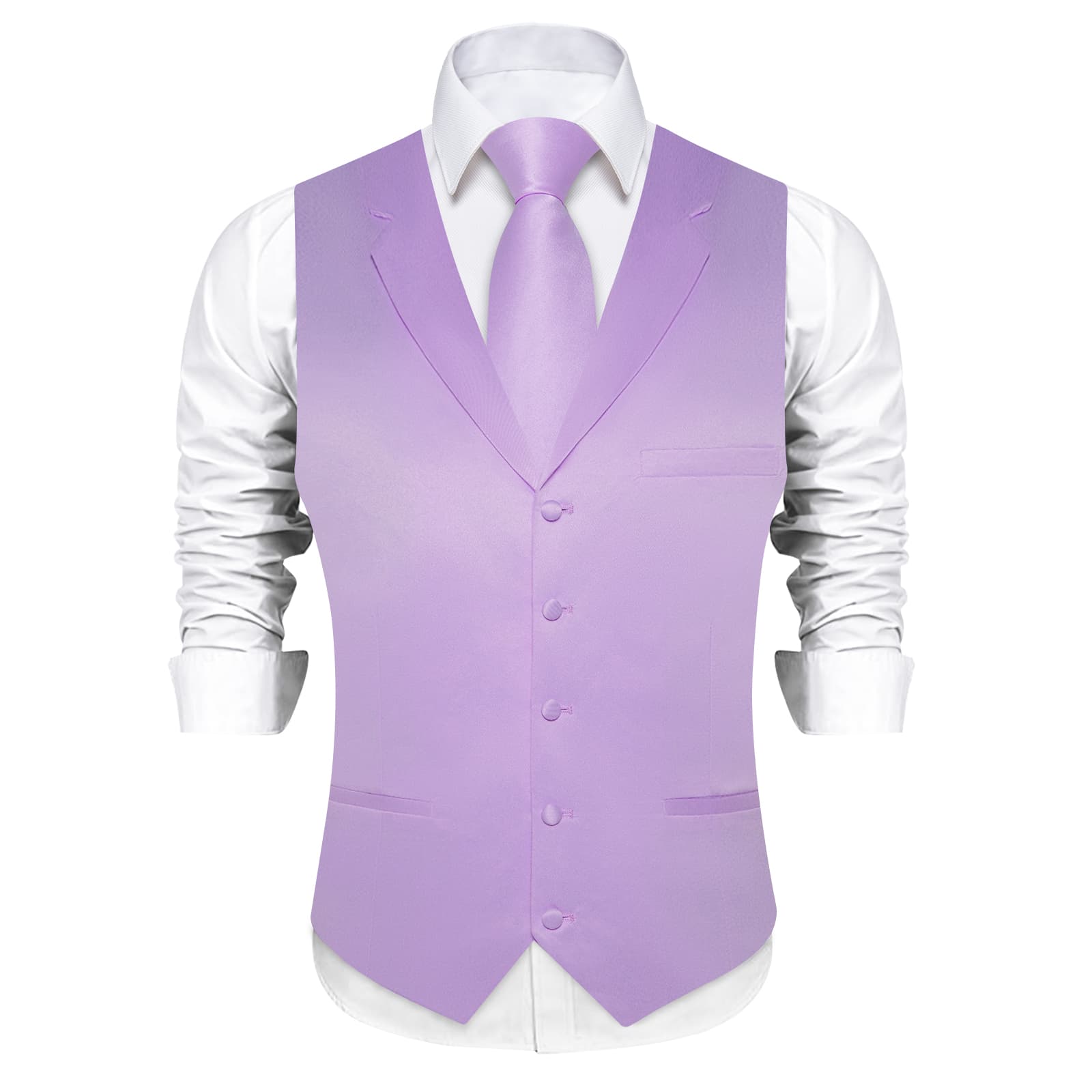 GentCrest Purple Solid Vest Set - Image 3