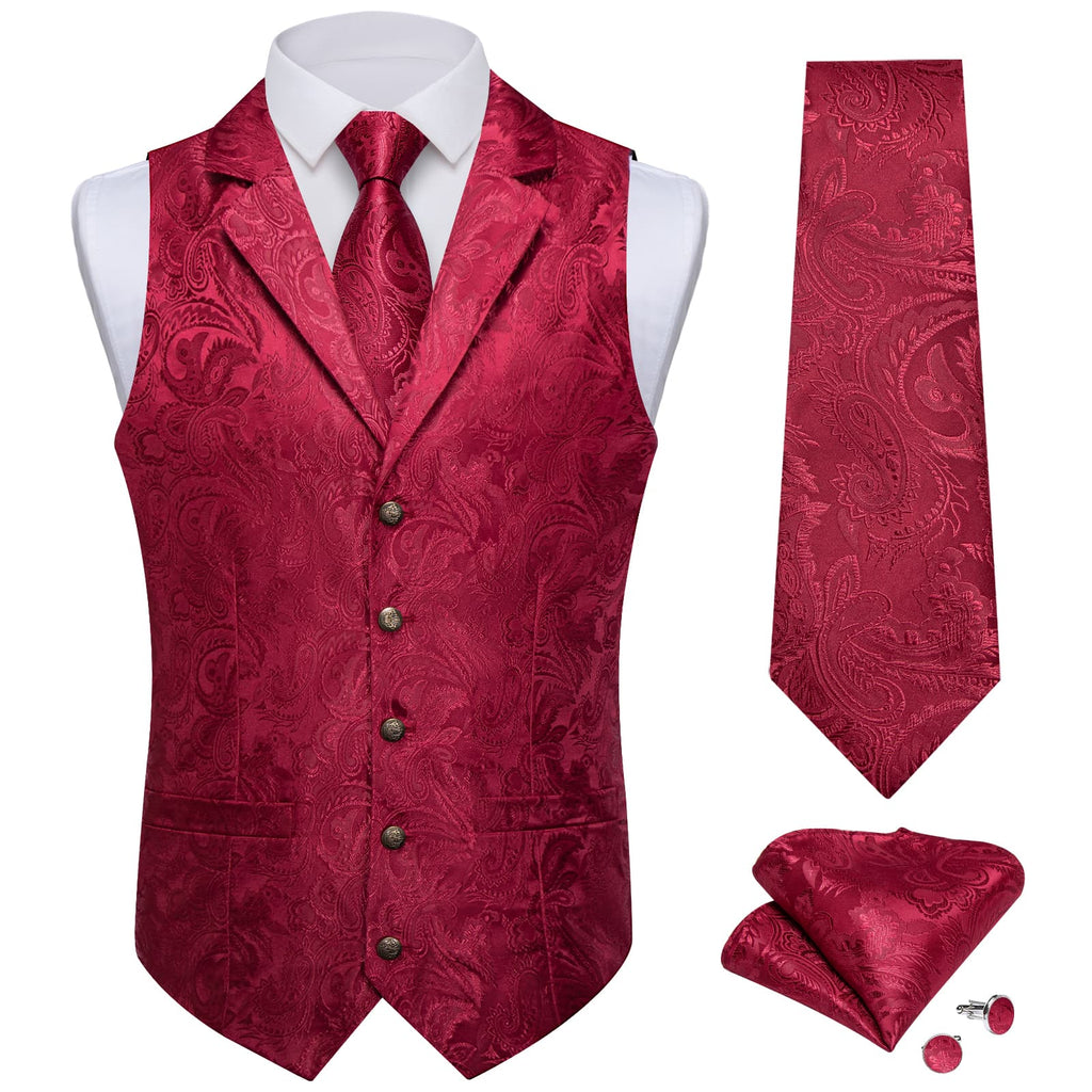 GentCrest Red Paisley Vest Set - Image 2