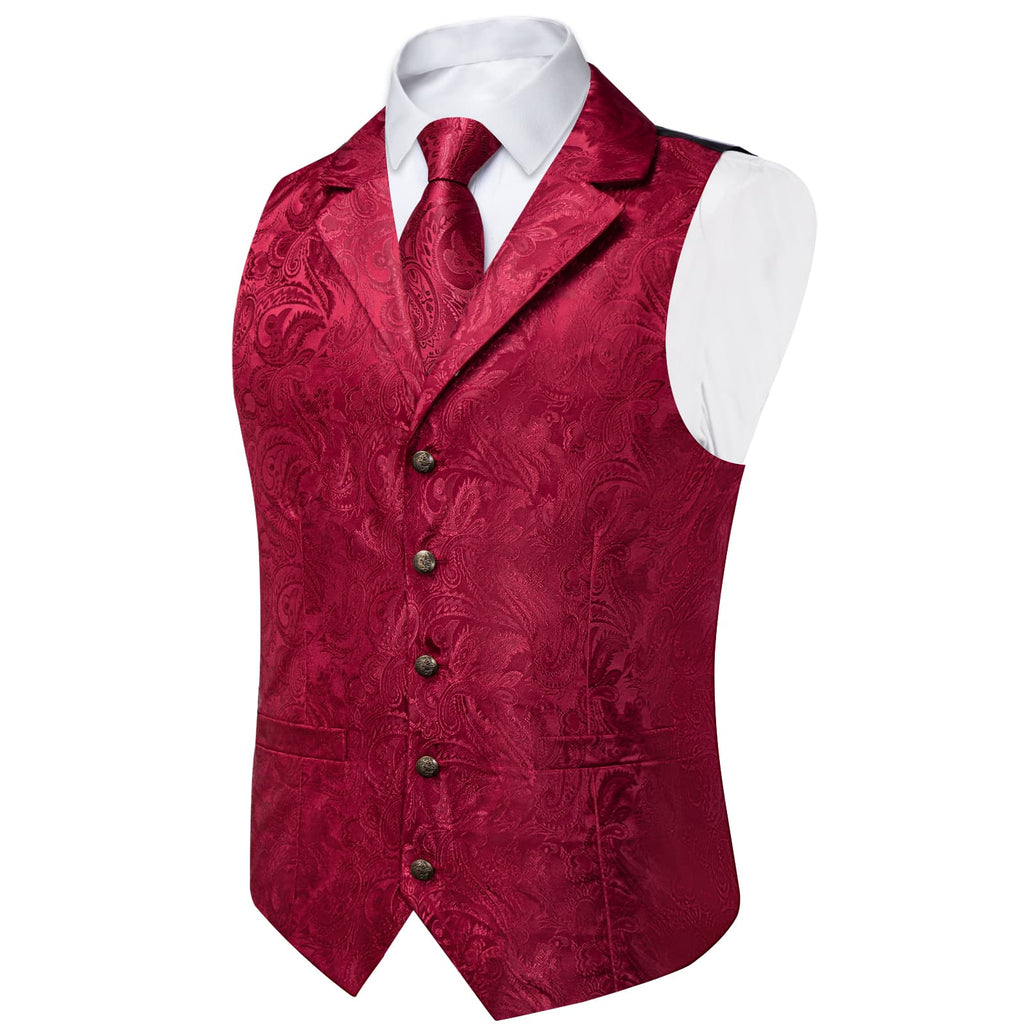 GentCrest Red Paisley Vest Set - Image 3