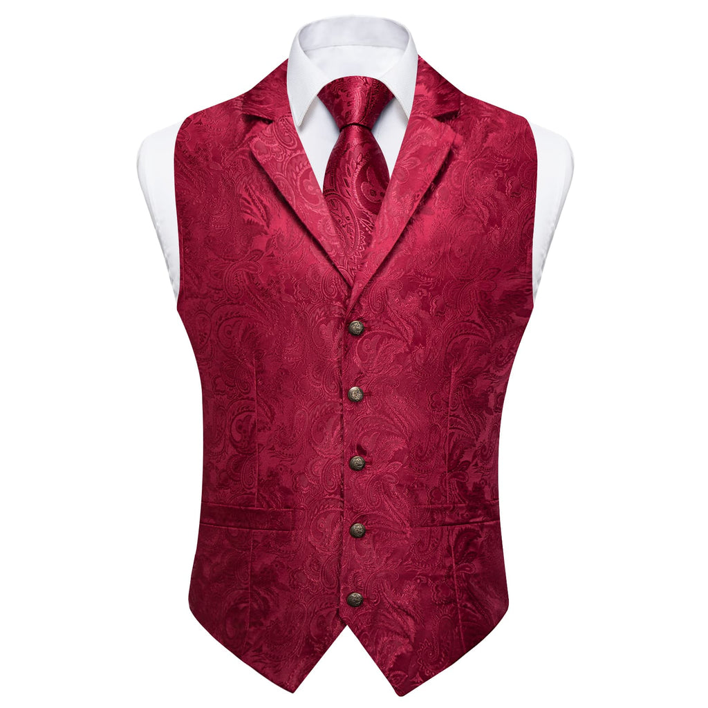 GentCrest Red Paisley Vest Set - Image 4
