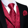 GentCrest Red Paisley Vest Set - Image 1