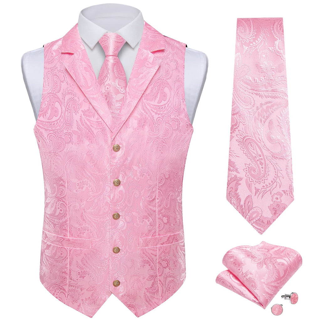 GentCrest Pink Paisley Vest Set - Image 2