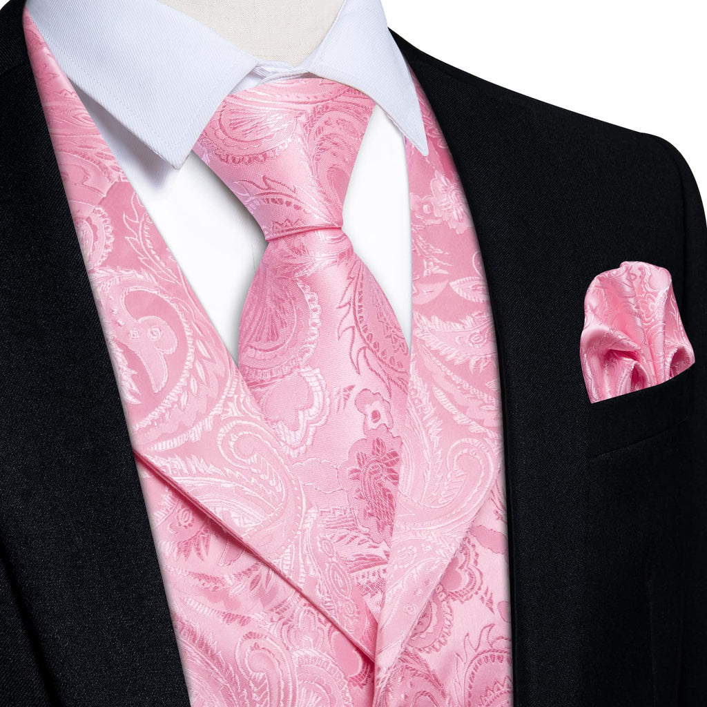 GentCrest Pink Paisley Vest Set - Image 1