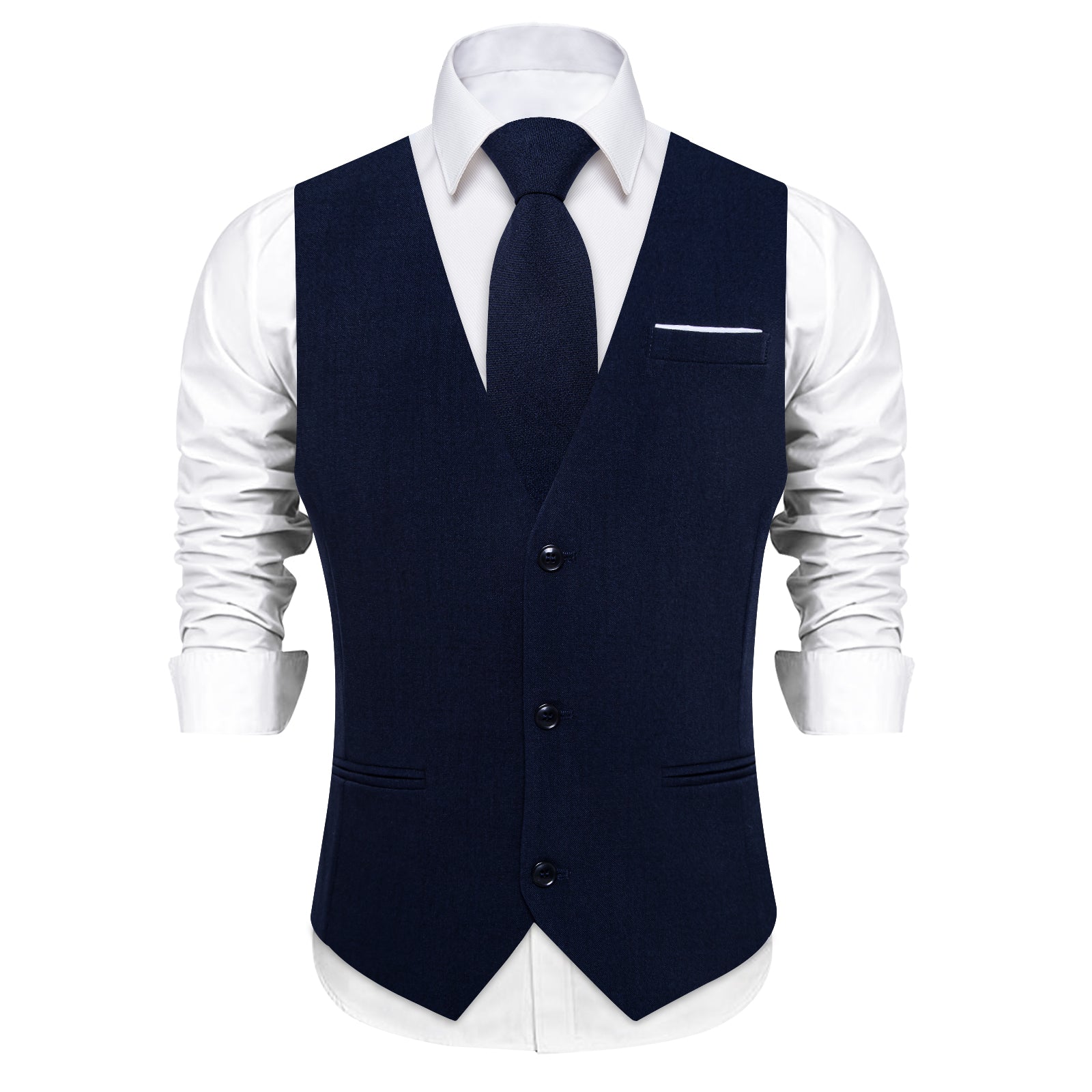 GentCrest Blue Solid Vest Set - Image 3