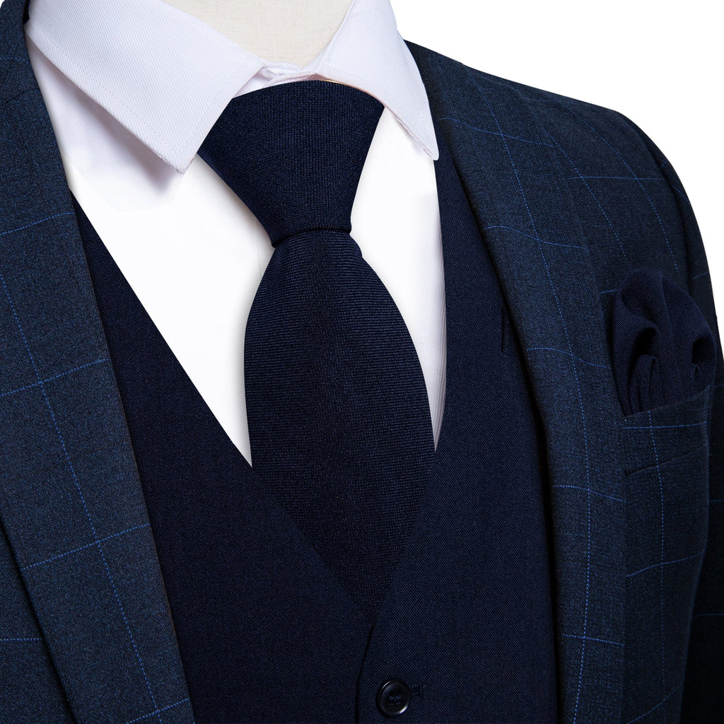 GentCrest Blue Solid Vest Set - Image 2