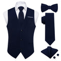 GentCrest Blue Solid Vest Set - Image 1