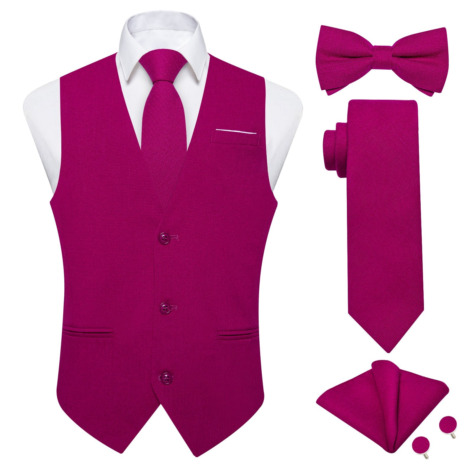 GentCrest Red Solid Vest Set - Image 2