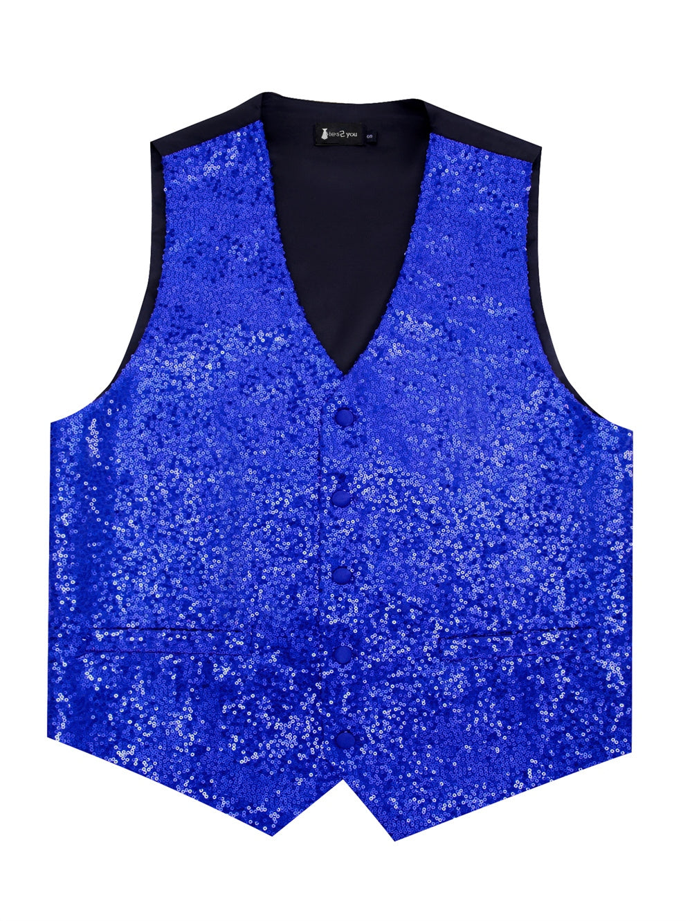 GentCrest Blue Sequin Vest Set - Image 6