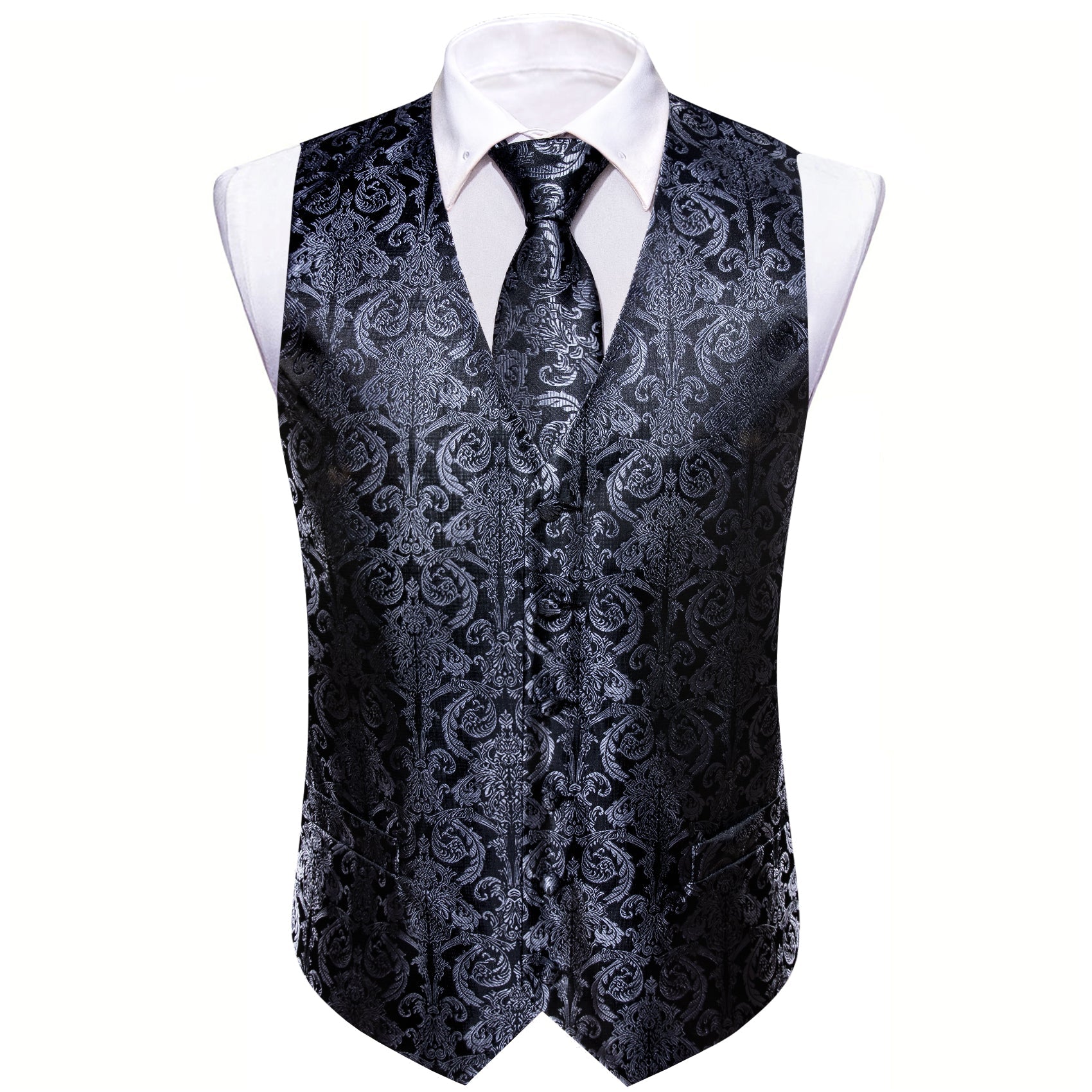 GentCrest Black Paisley Vest Set - Image 5