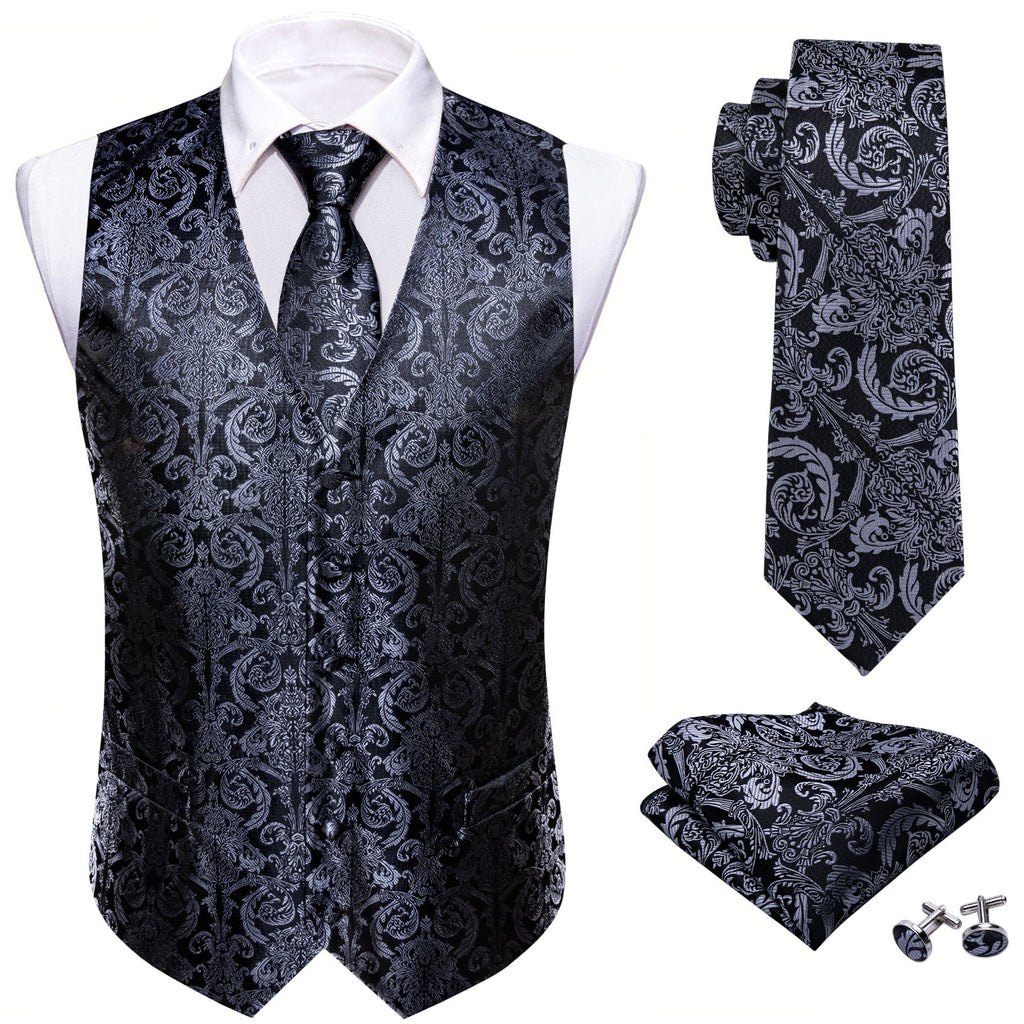 GentCrest Black Paisley Vest Set - Image 2