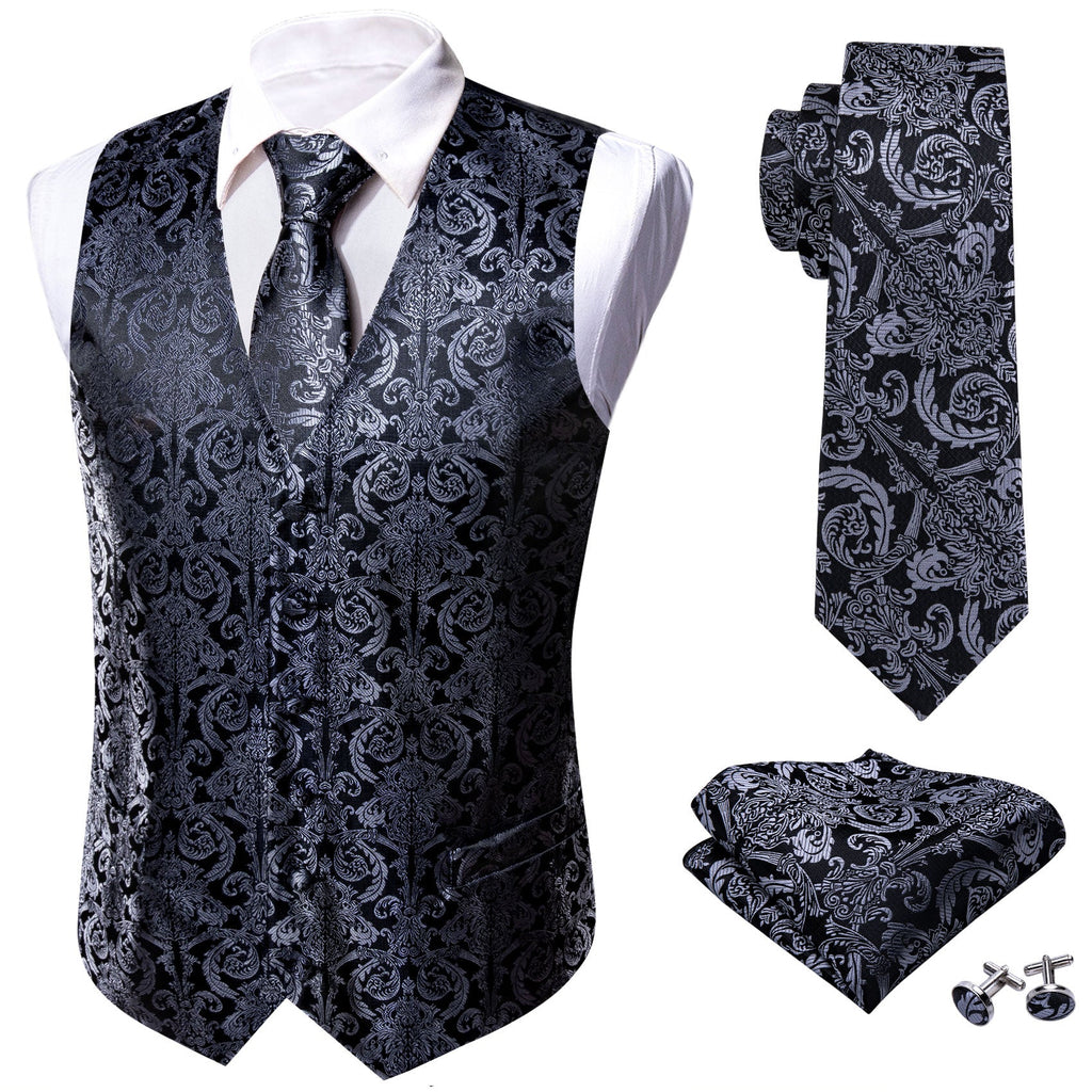 GentCrest Black Paisley Vest Set - Image 4