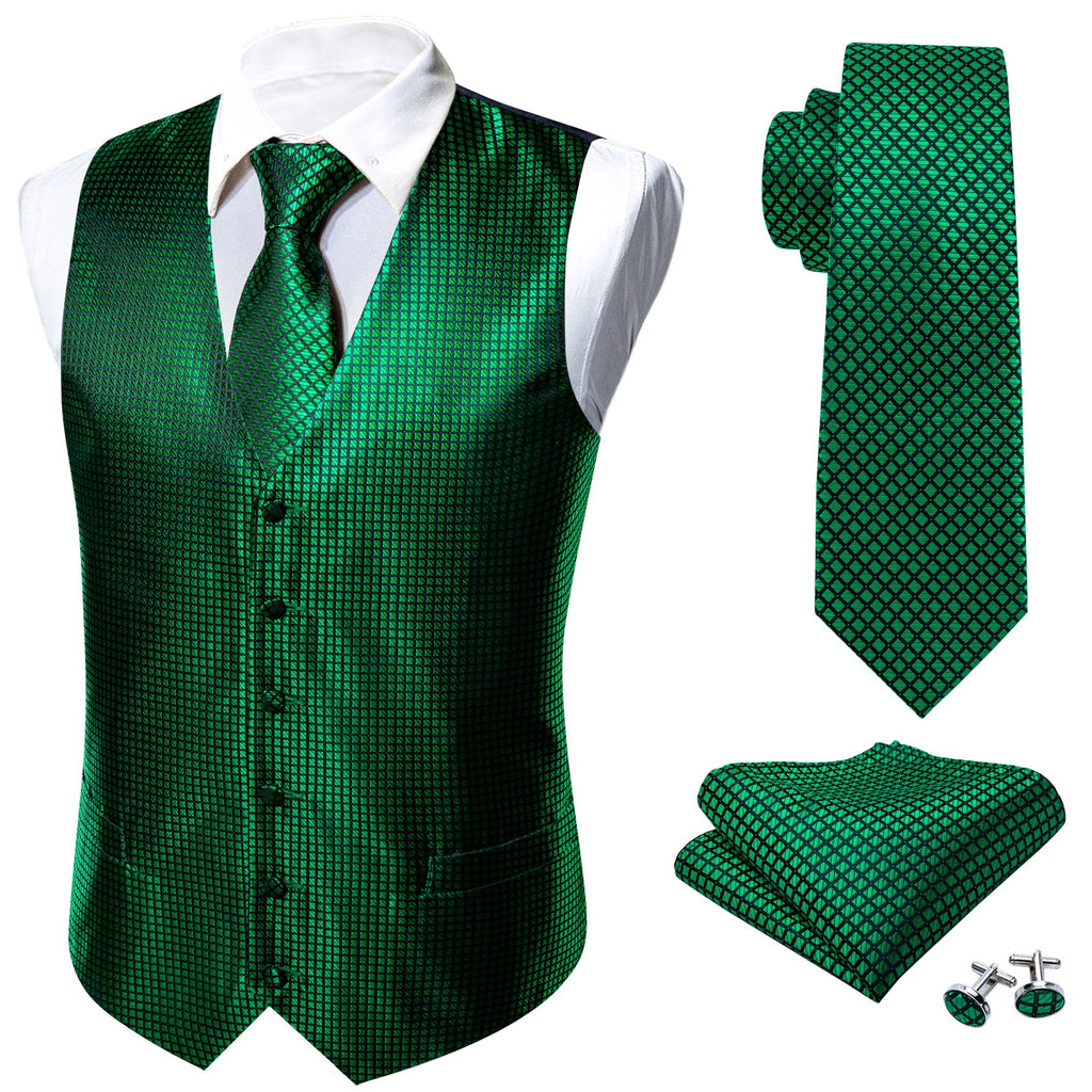 GentCrest Black Plaid Vest Set - Image 2