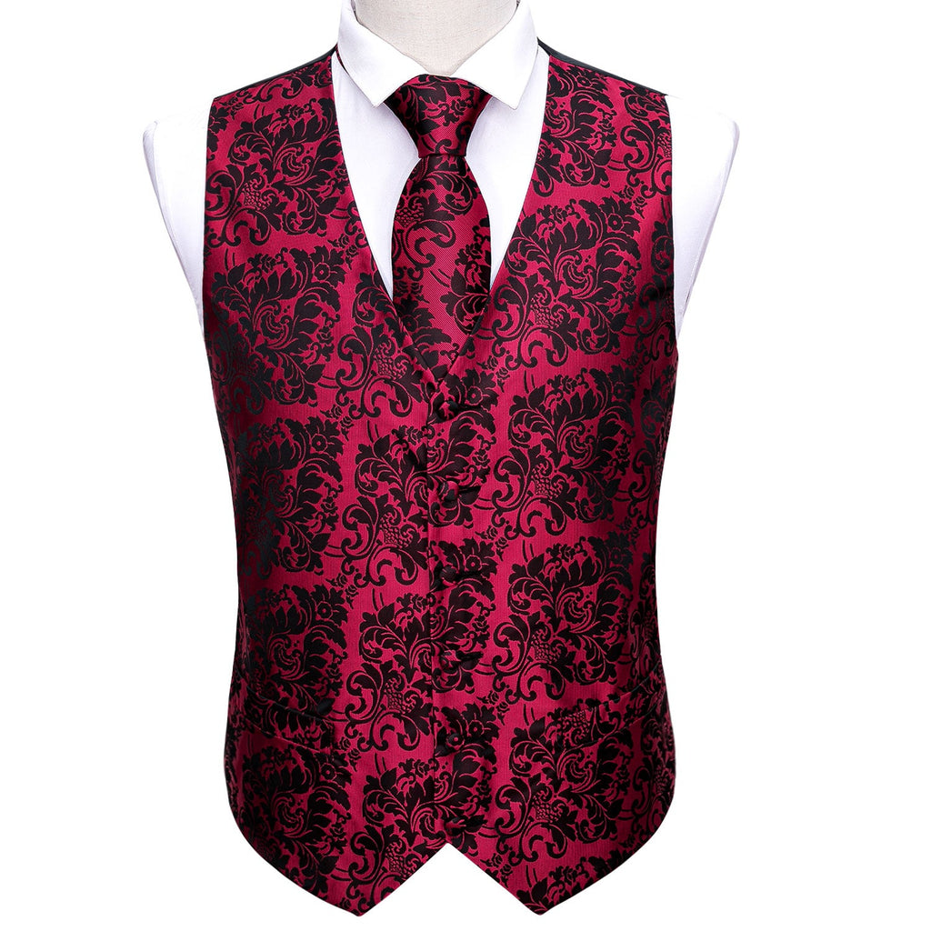 GentCrest Black Floral Vest Set - Image 2